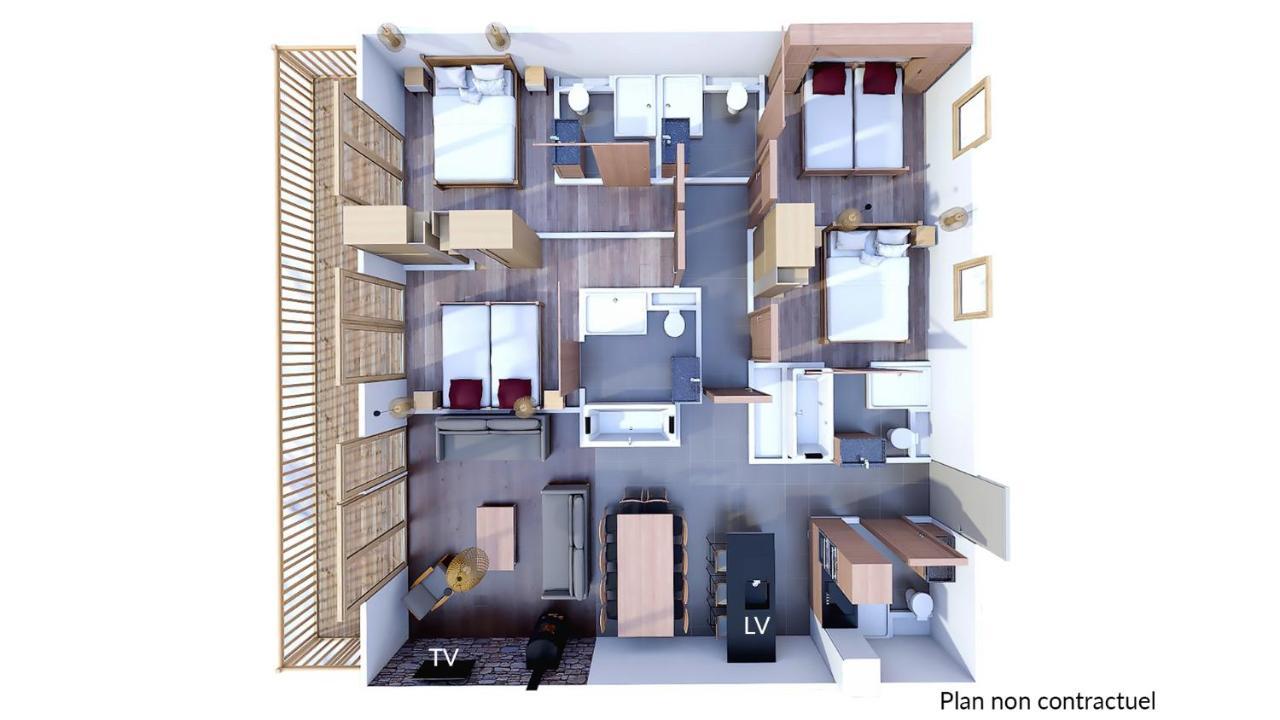 דירות לנסלבילאר Les Balcons Platinium Val Cenis מראה חיצוני תמונה